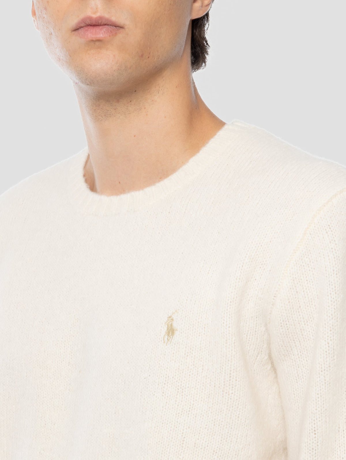 2026 New Arrival Maglia Girocollo in Soffice Misto Alpaca Crema