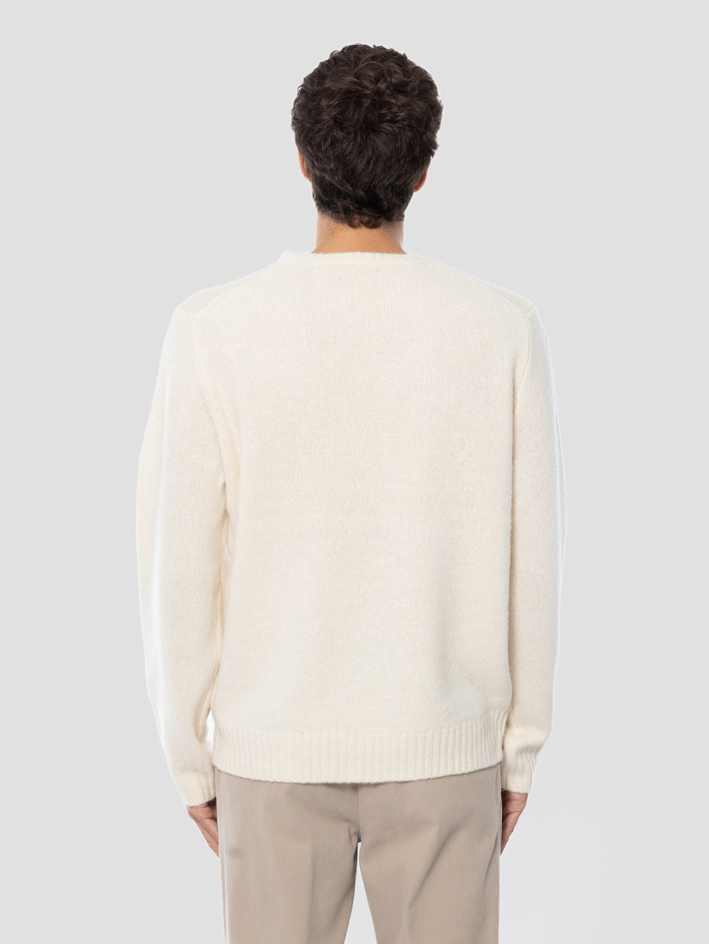 2026 New Arrival Maglia Girocollo in Soffice Misto Alpaca Crema