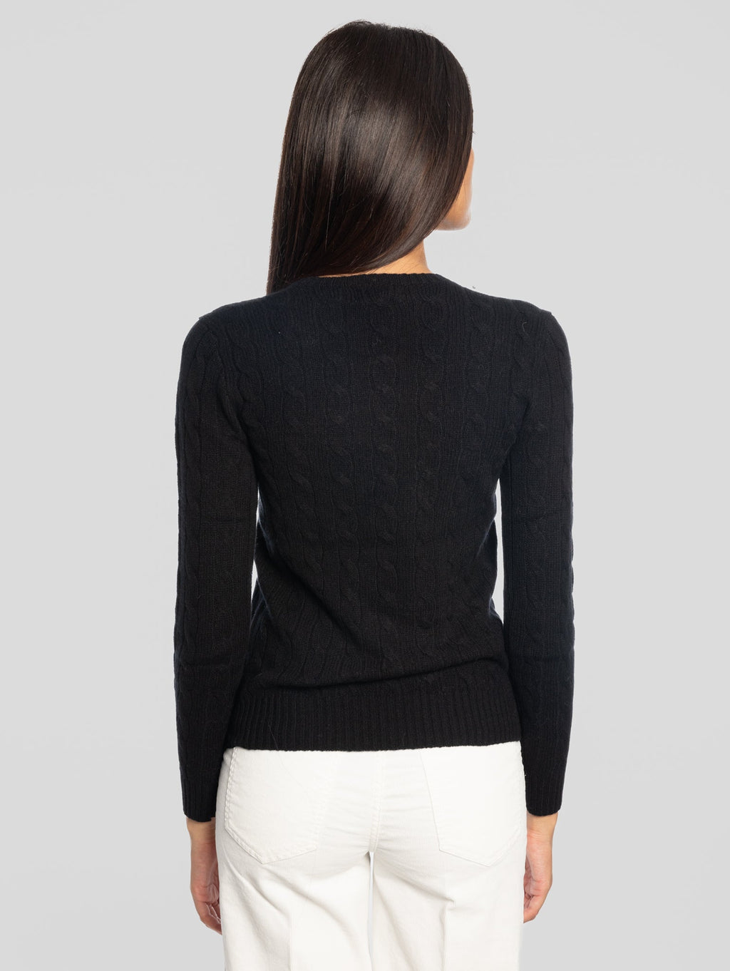 2026 New Arrival Maglia a Trecce in Misto Cashmere Nero