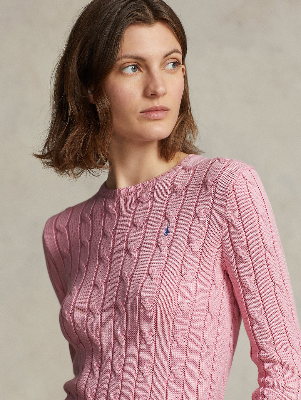 2026 New Arrival Maglia a Trecce in Cotone Rosa