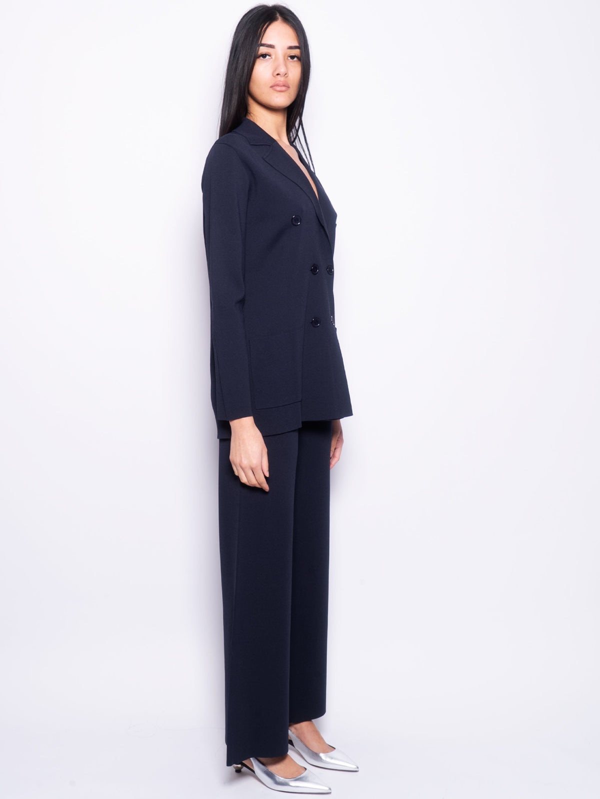 2026 New Arrival Pantalone Cropped in Maglia Blu