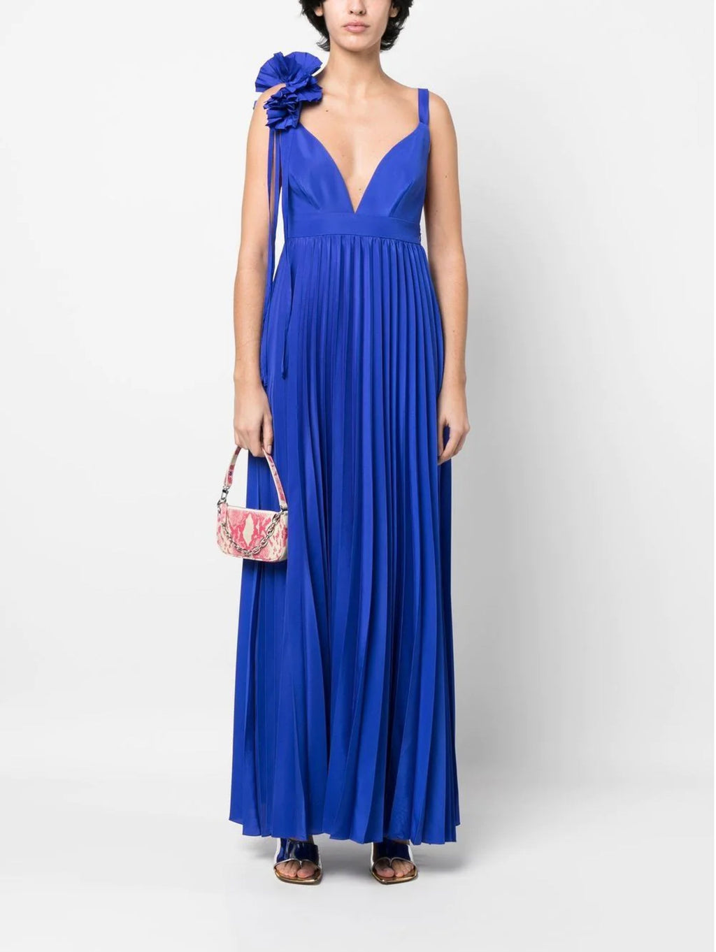 2026 New Arrival Abito Lungo Plissé Bluette