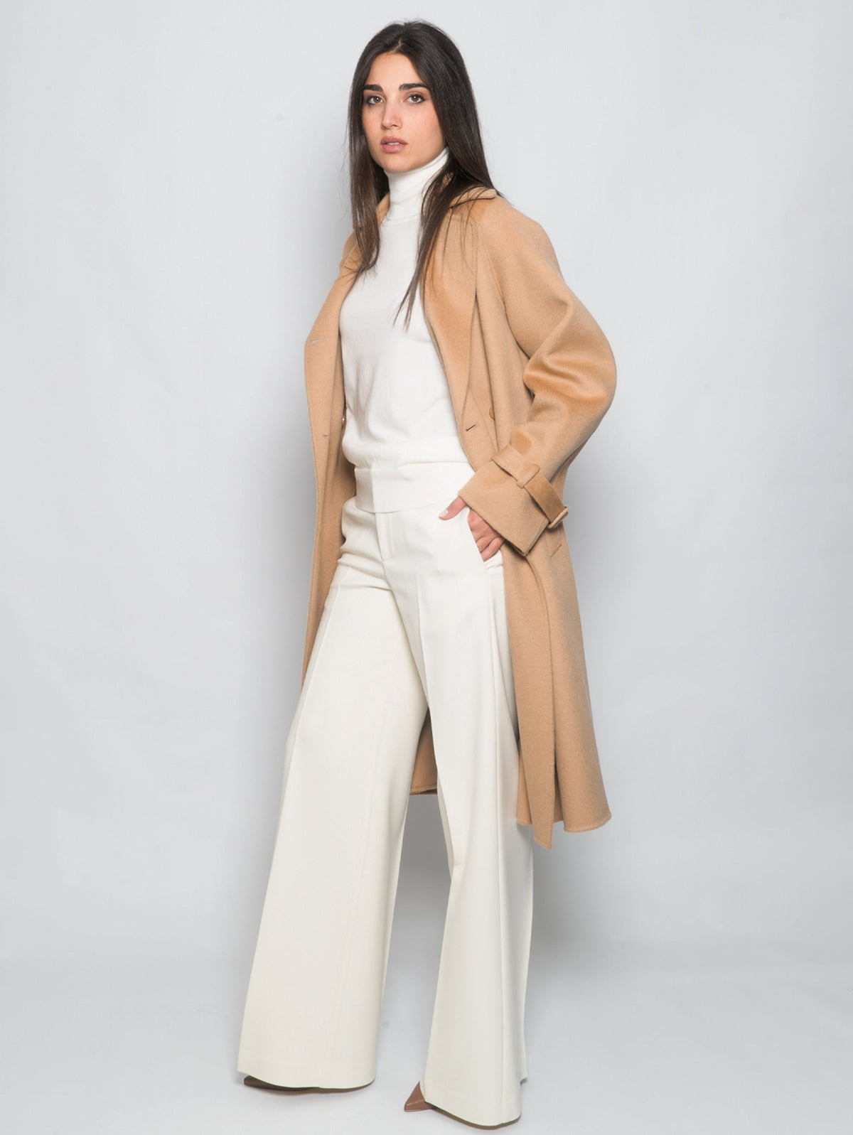 2026 New Arrival Trench Doppiopetto in Lana Beige