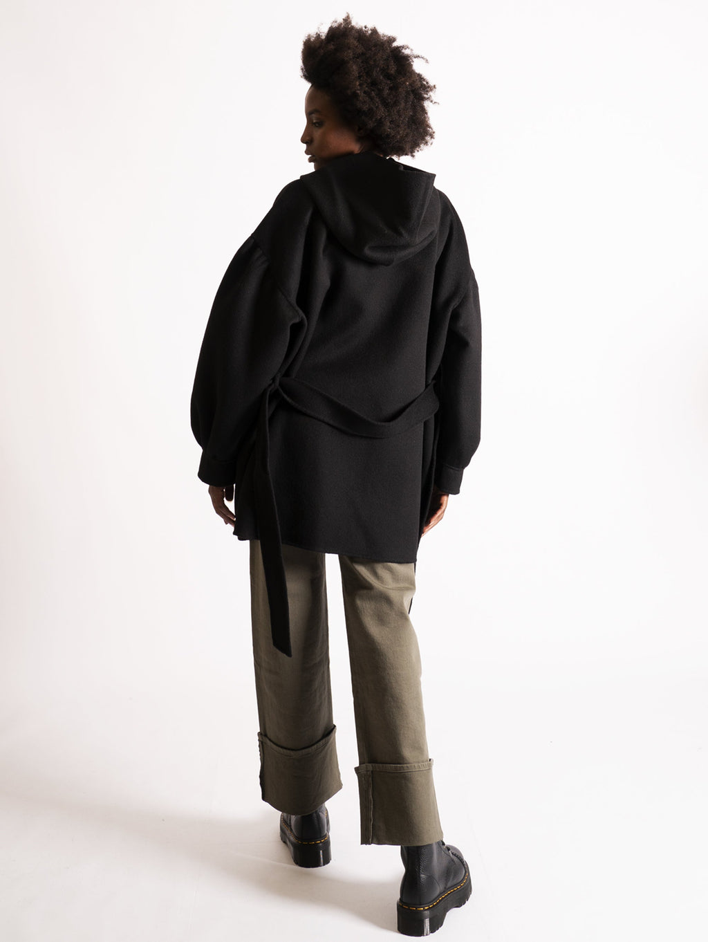2026 New Arrival Parka in Doppio di Lana Nero