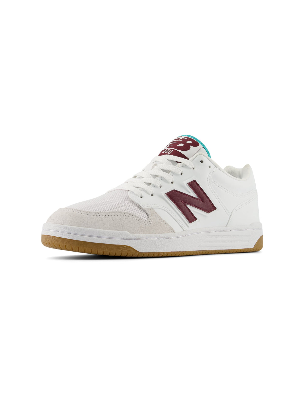 2026 New Arrival Sneakers Basse da Basket 480 Bianco/Bordeaux