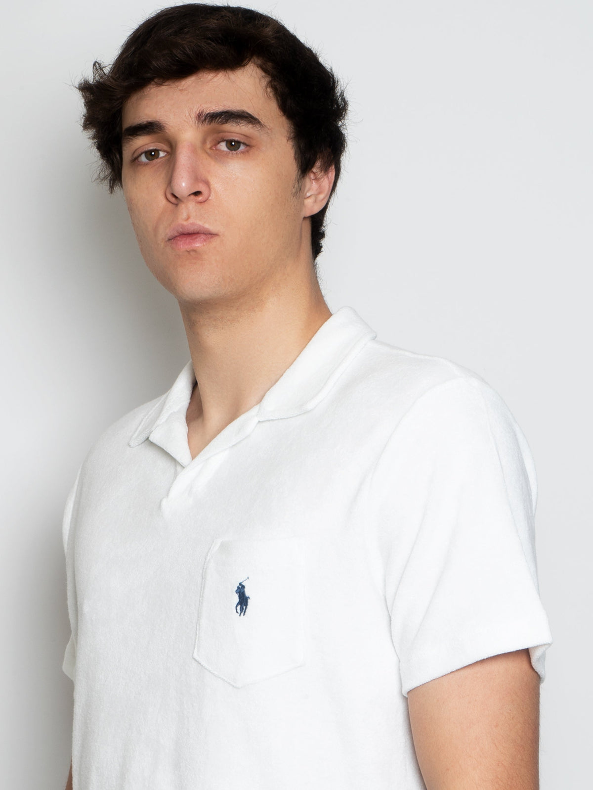 2026 New Arrival Polo in Spugna con Taschino Bianco