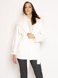 2026 New Arrival Cappotto con Collo in Mongolia - Bianco