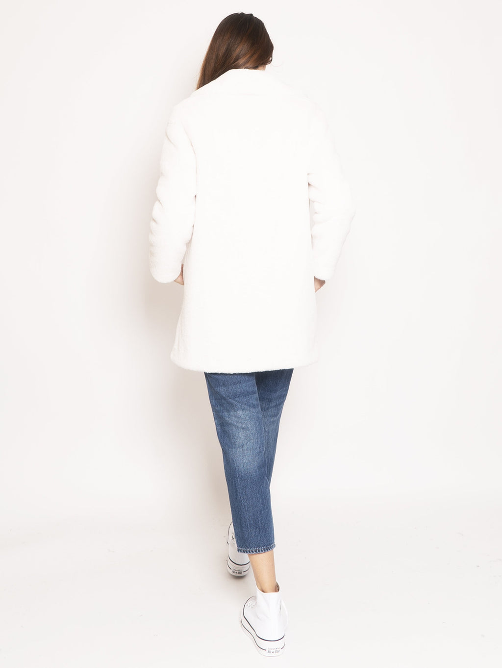 2026 New Arrival Cappotto in Ecofur - Bianco