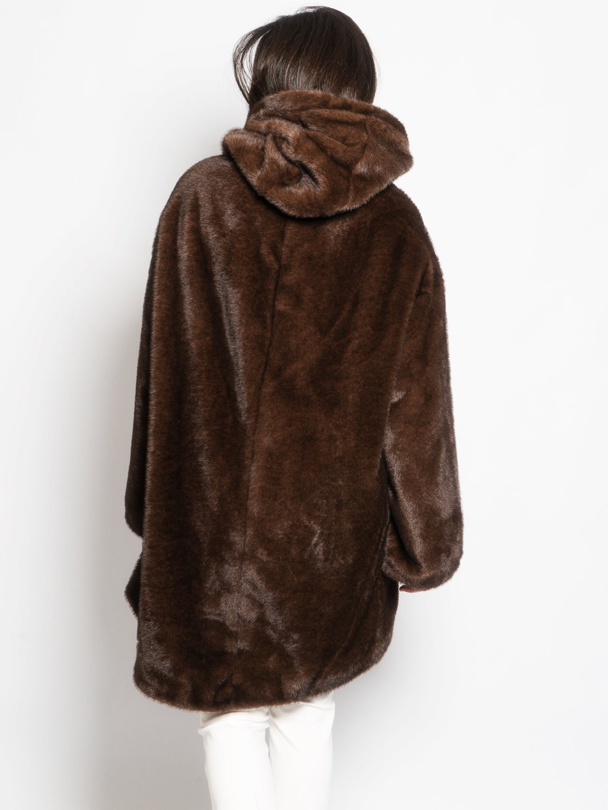 2026 New Arrival Parka con Cappuccio in Eco Pelliccia Visone
