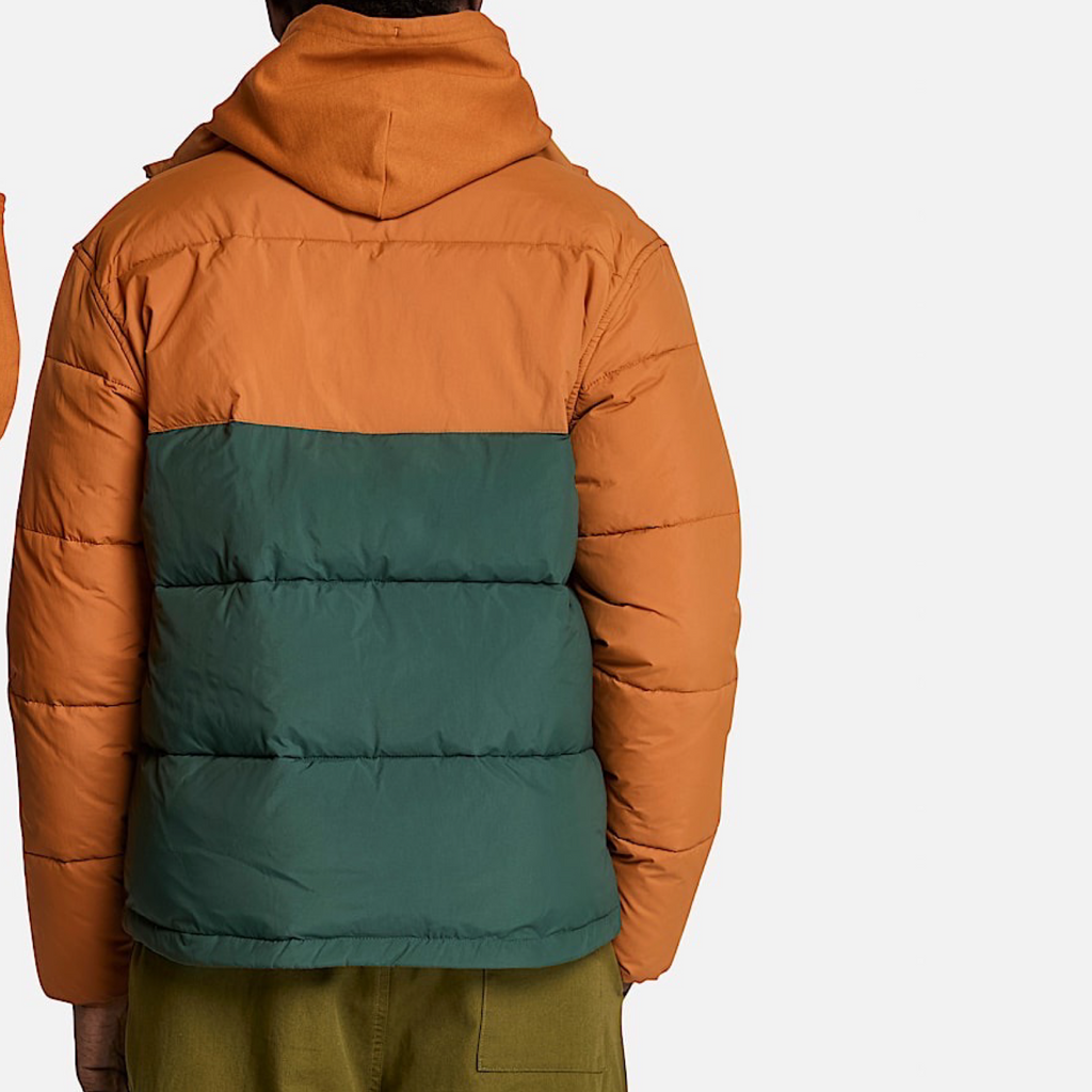 Top Seller TIMBERLAND INSULATED PUFFER JACKET Men’s -LEATHER BROWN /DARK FOREST GREEN