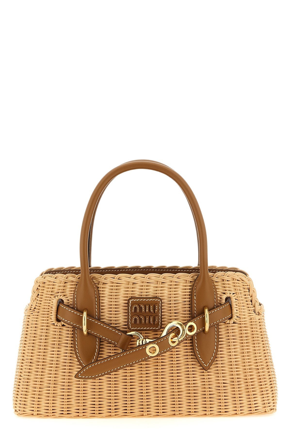 2026 New Arrival aventure braided wicker and smooth leather handbag