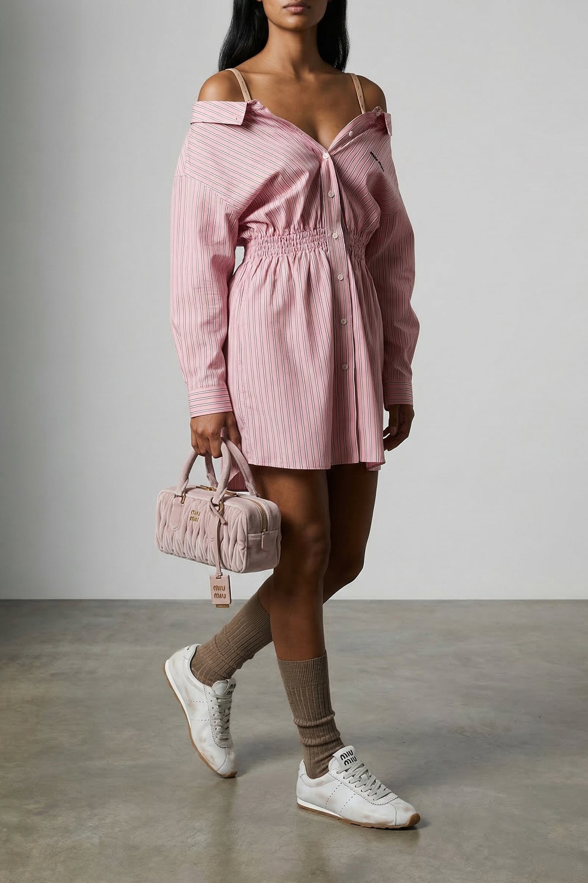 2026 New Arrival arcadie crossbody bag in matelassé velvet