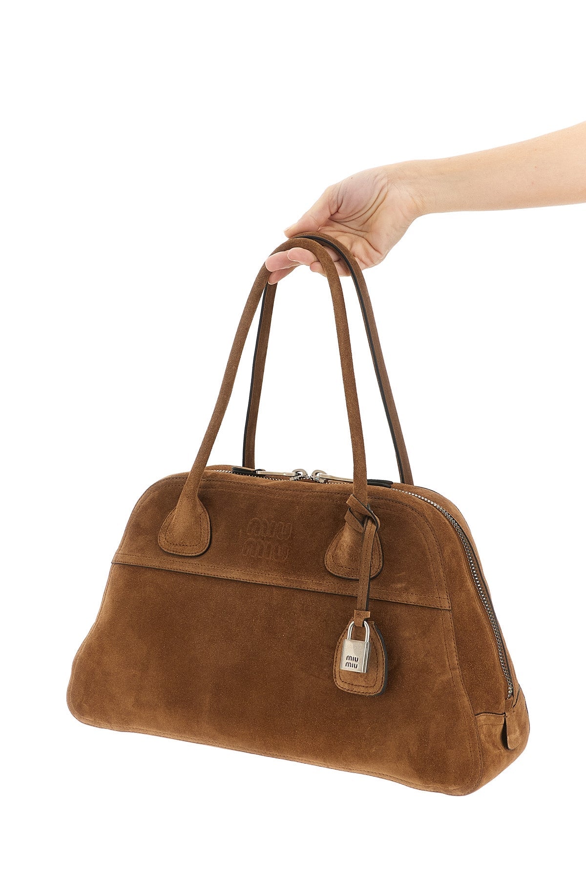 2026 New Arrival vivant suede bowling shoulder bag