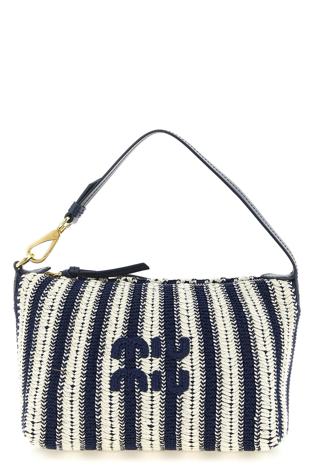 2026 New Arrival braided and smooth leather crochet cotton pouch