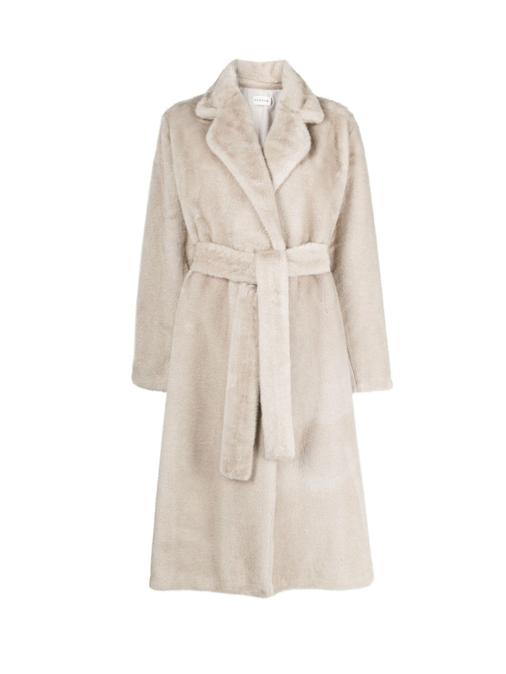 2026 New Arrival Cappotto con Cintura in Eco Pelliccia Grigio