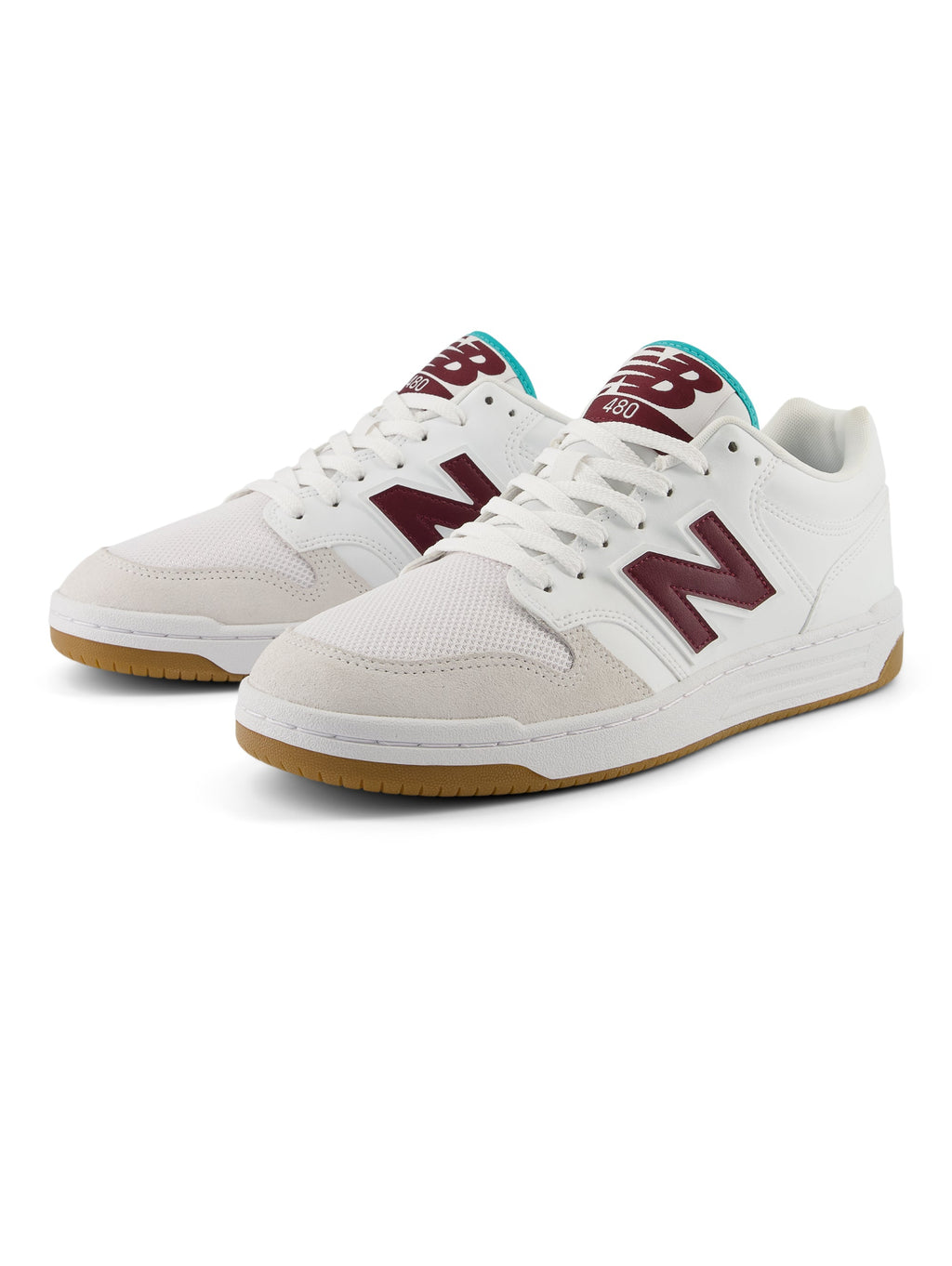 2026 New Arrival Sneakers Basse da Basket 480 Bianco/Bordeaux
