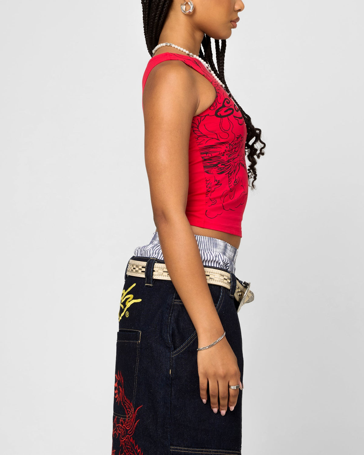 New Products Ed Hardy Women's Dragon Tank Red