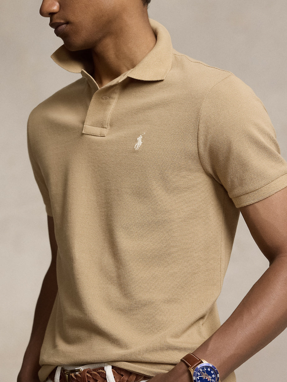 2026 New Arrival Polo Slim Fit in Cotone Beige