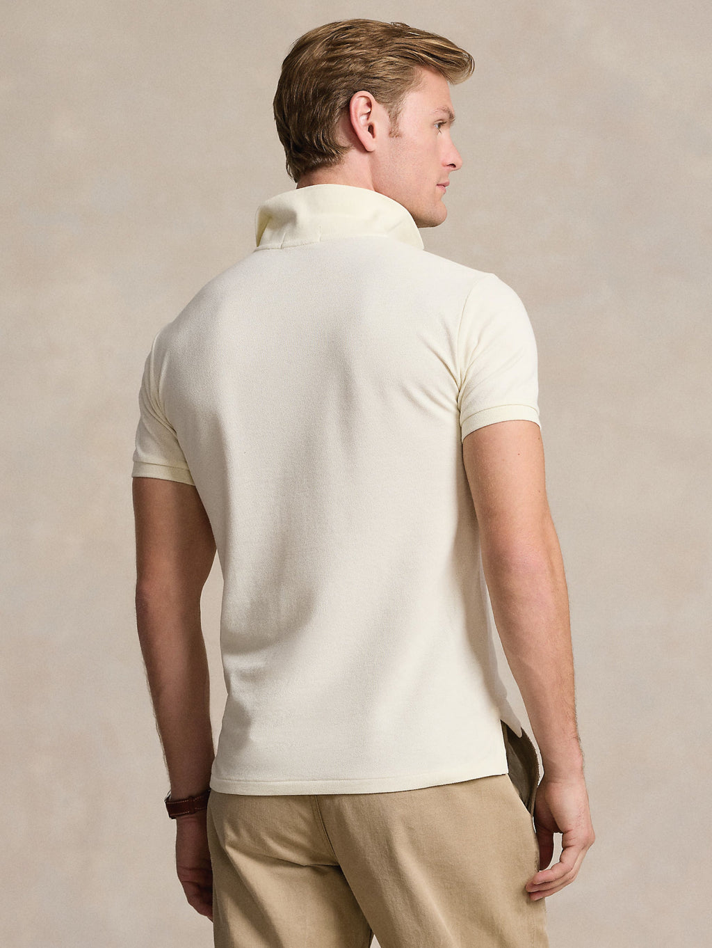 2026 New Arrival Polo Slim Fit in Cotone Crema