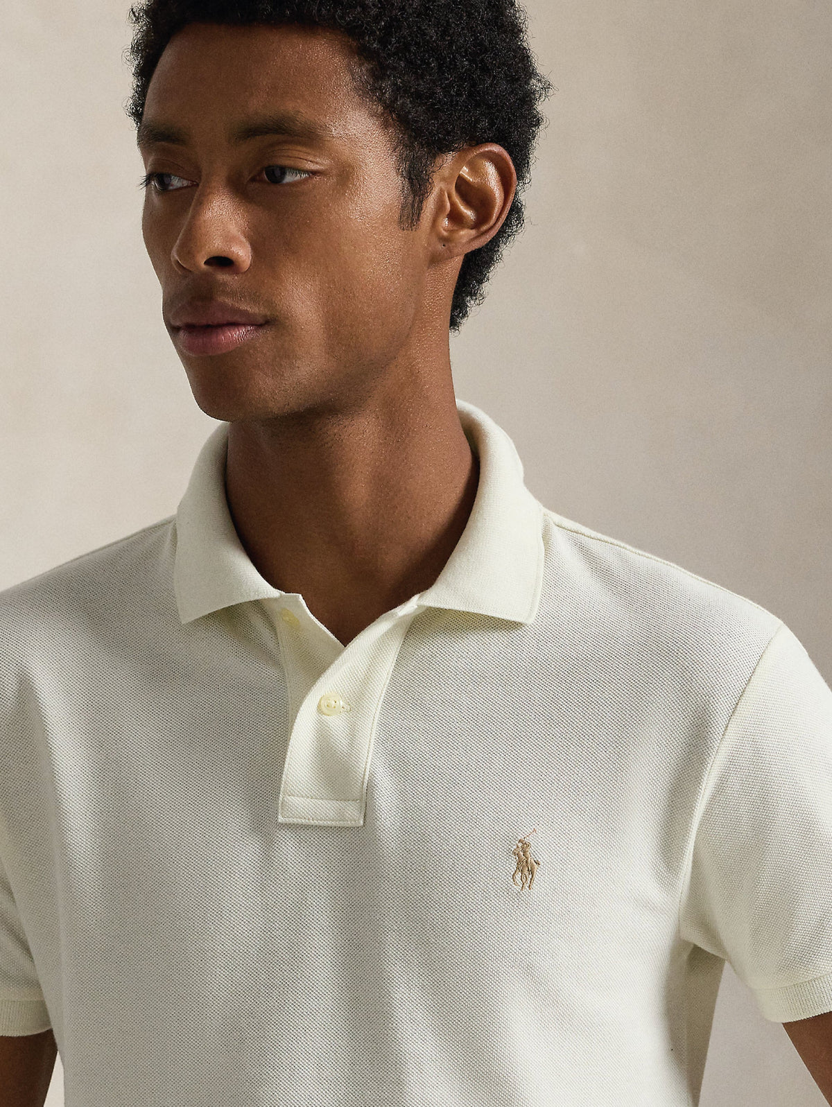 2026 New Arrival Polo Slim Fit in Cotone Crema