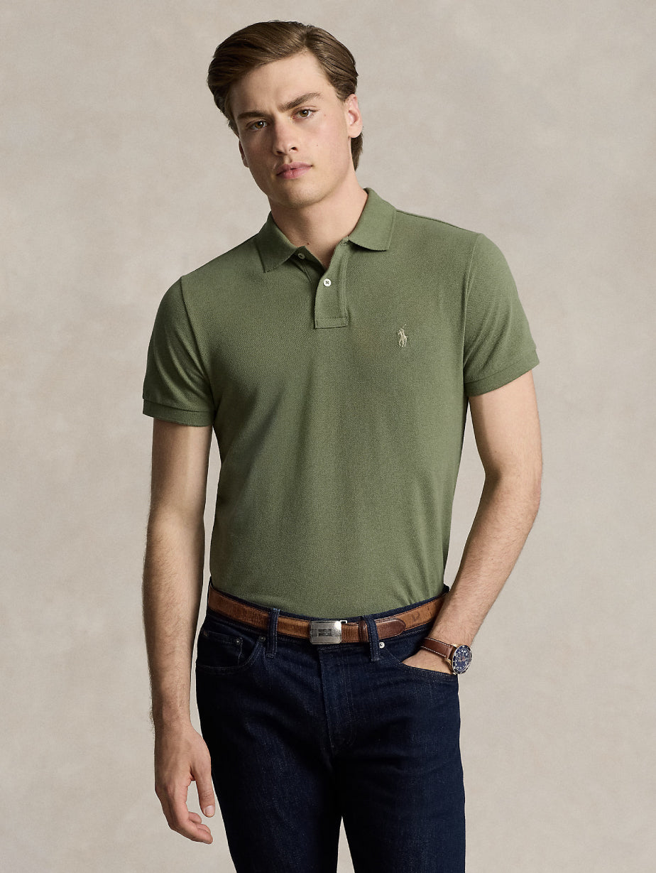 2026 New Arrival Polo Slim Fit in Cotone Verde