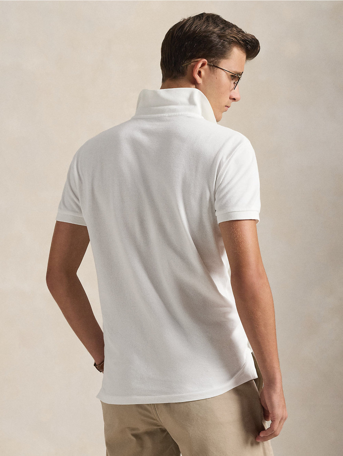 2026 New Arrival Polo in Piquet di Cotone Slim Fit Bianco