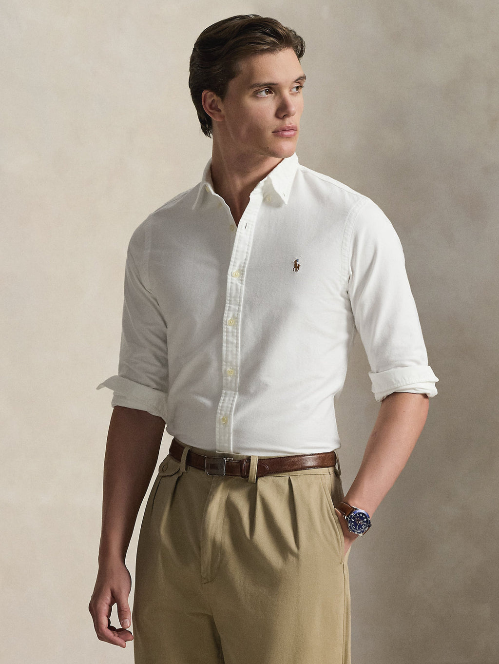 2026 New Arrival Camicia Oxford Slim Fit Bianco