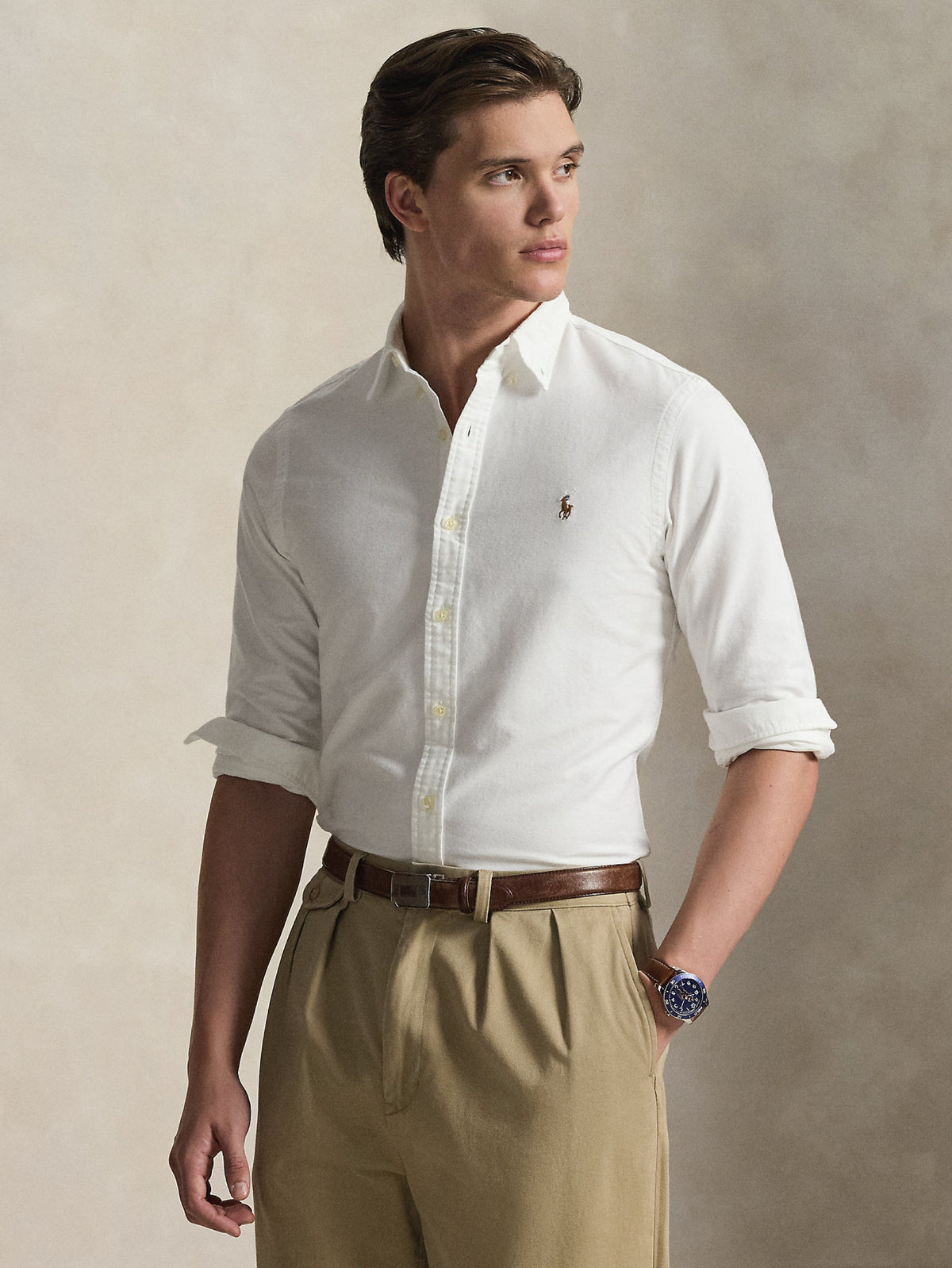 2026 New Arrival Camicia Oxford Slim Fit Bianco