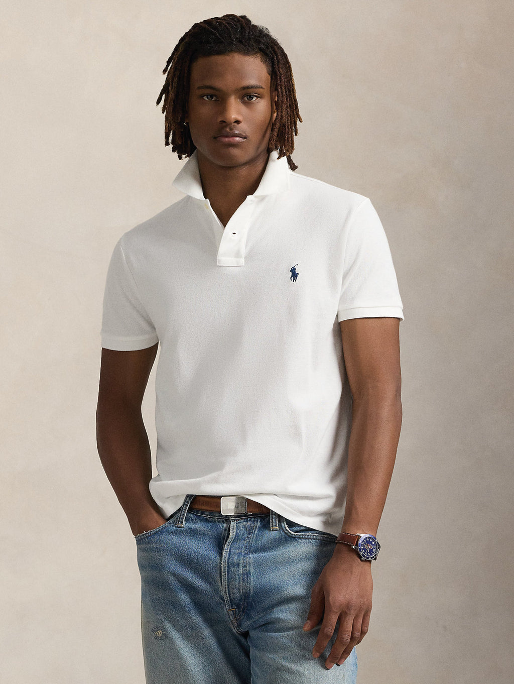 2026 New Arrival Polo in Cotone Custom Slim Fit Bianco