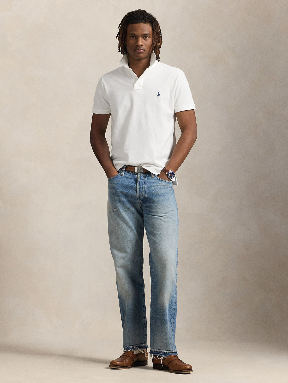 2026 New Arrival Polo in Cotone Custom Slim Fit Bianco