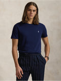 2026 New Arrival T-shirt Girocollo Custom Slim Fit Blu