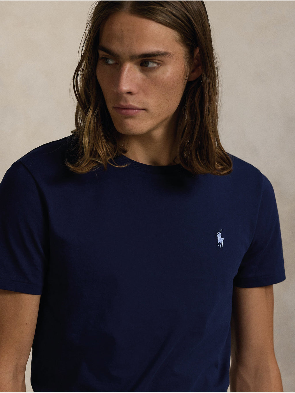 2026 New Arrival T-shirt Girocollo Custom Slim Fit Blu