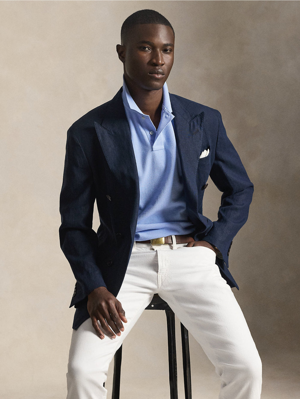 2026 New Arrival Polo Maniche Corte in Cotone Celeste