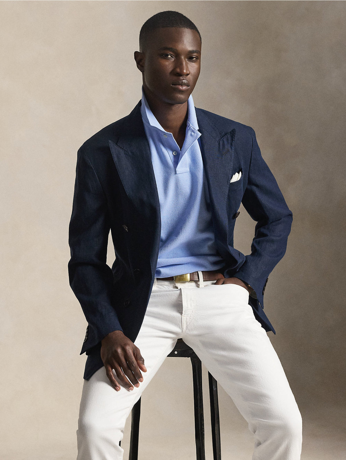 2026 New Arrival Polo Maniche Corte in Cotone Celeste