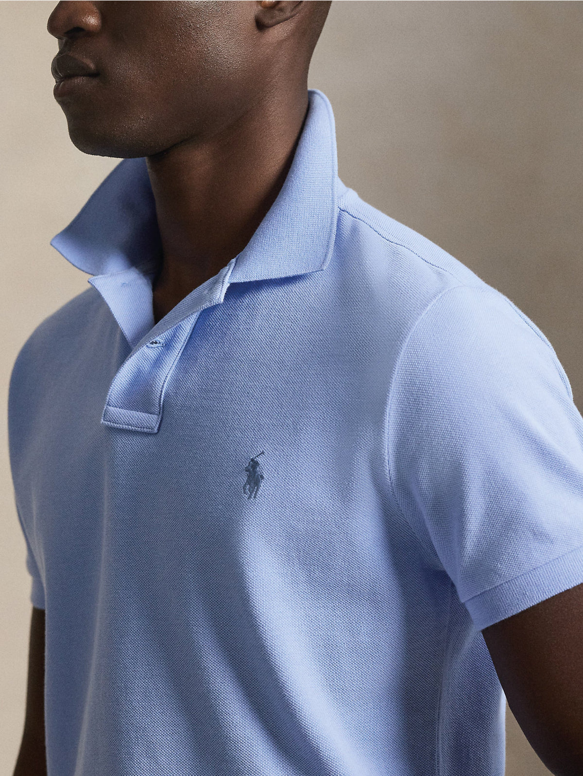 2026 New Arrival Polo Maniche Corte in Cotone Celeste