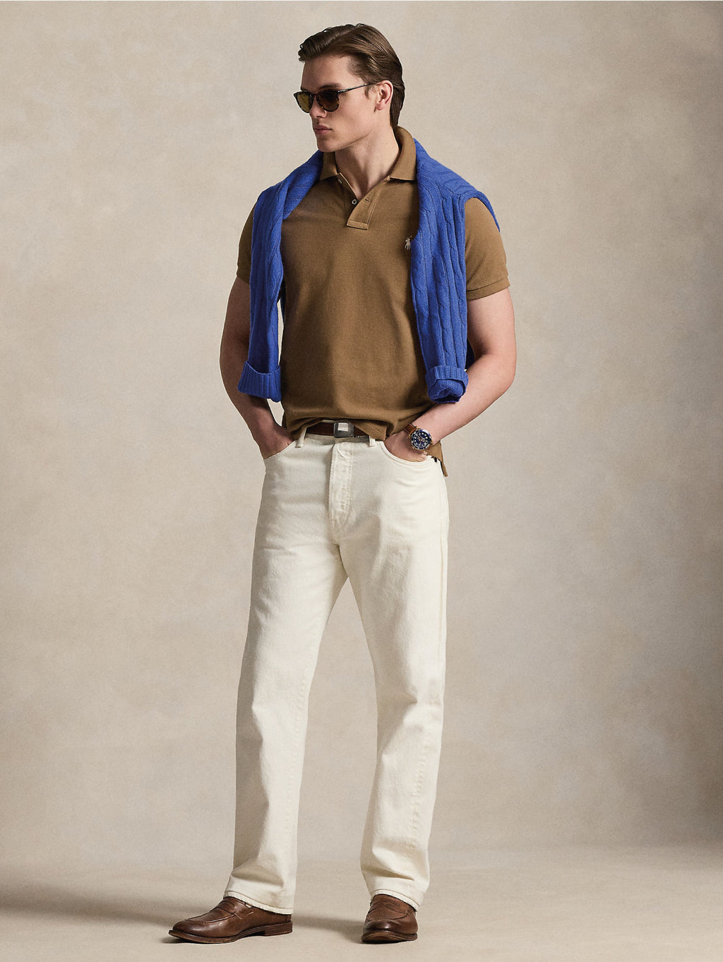 2026 New Arrival Polo Maniche Corte in Cotone Marrone