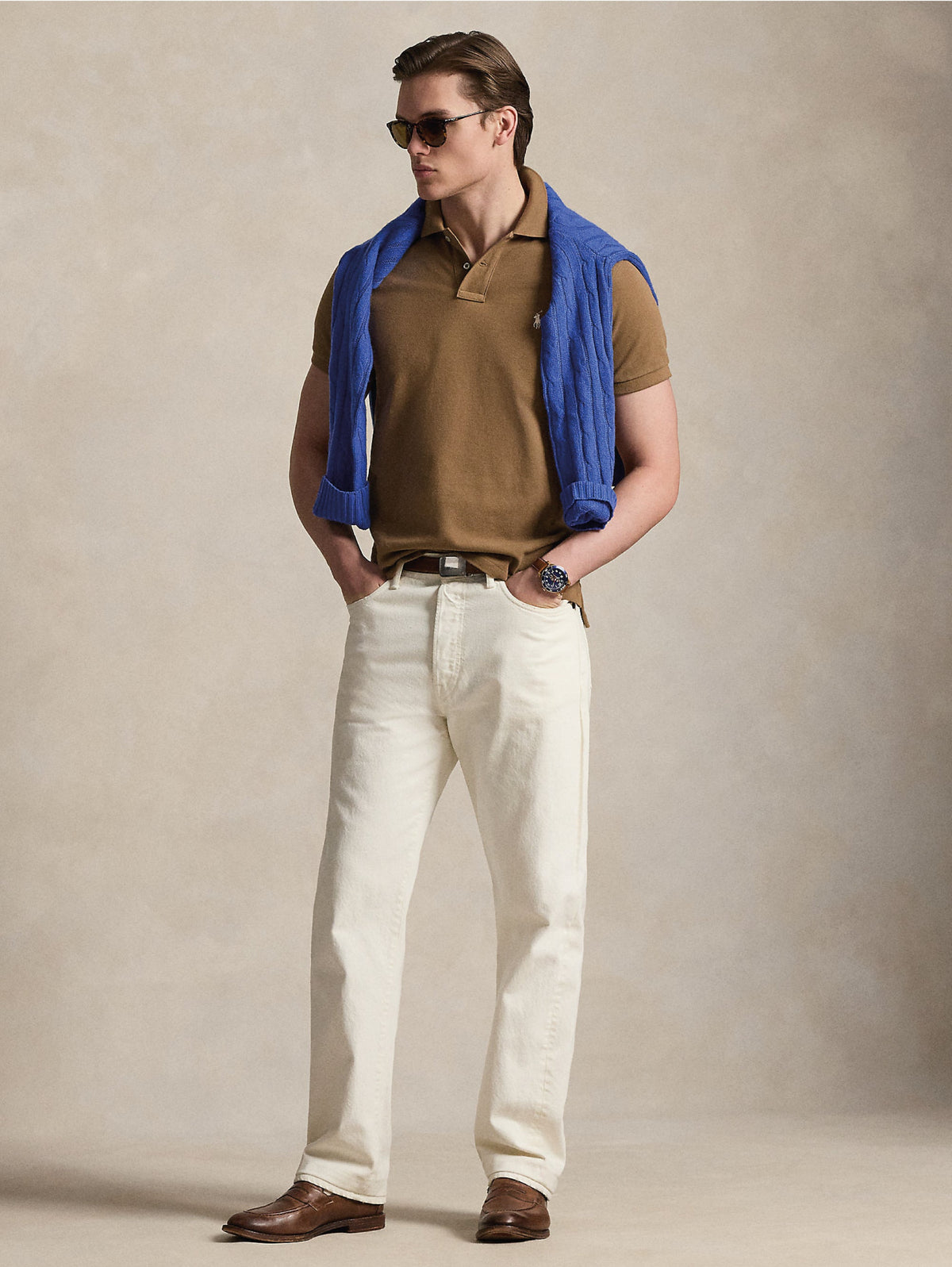 2026 New Arrival Polo Maniche Corte in Cotone Marrone