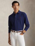 2026 New Arrival Polo Manica Lunga Custom Slim Fit Blu