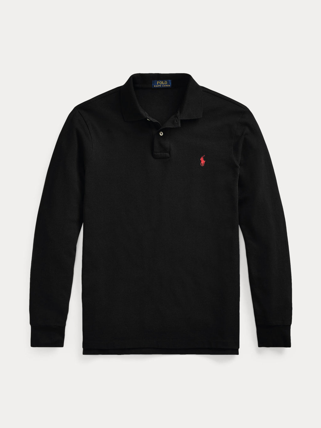 2026 New Arrival Polo Manica Lunga Custom Slim Fit Nero