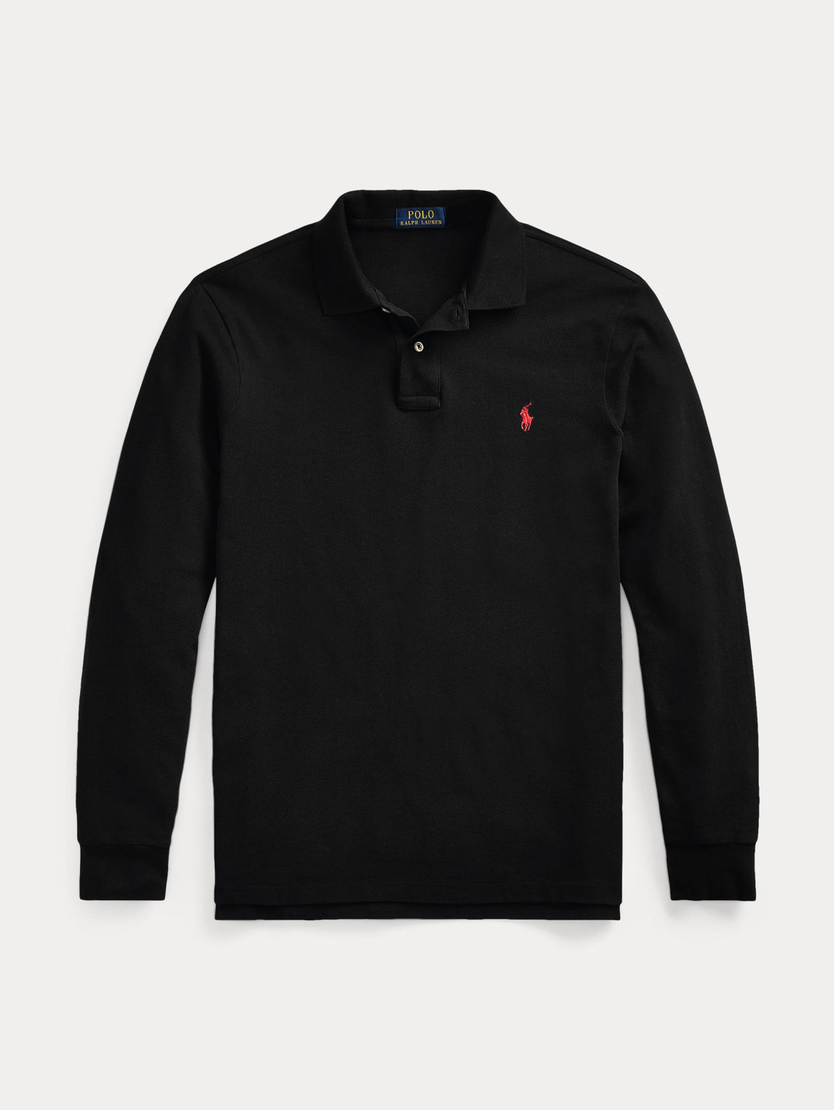 2026 New Arrival Polo Manica Lunga Custom Slim Fit Nero