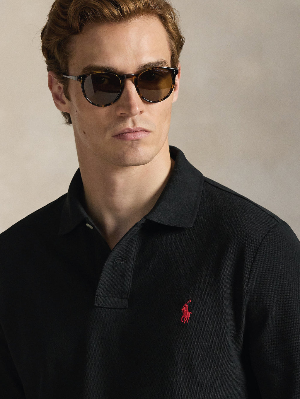 2026 New Arrival Polo Manica Lunga Custom Slim Fit Nero