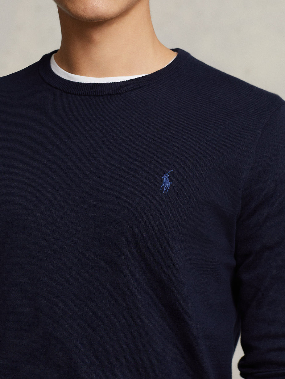 2026 New Arrival Maglia in cotone Slim-Fit Navy