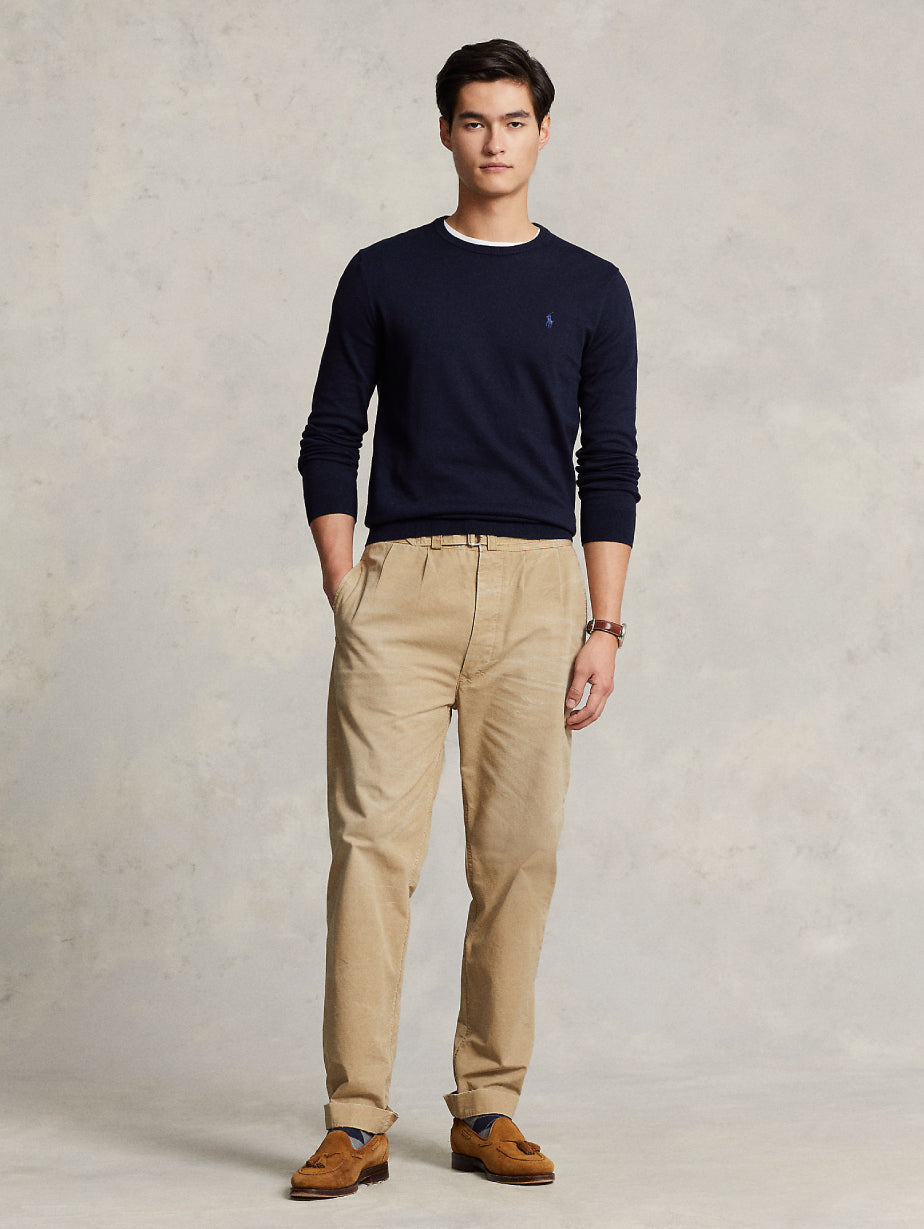 2026 New Arrival Maglia in cotone Slim-Fit Navy