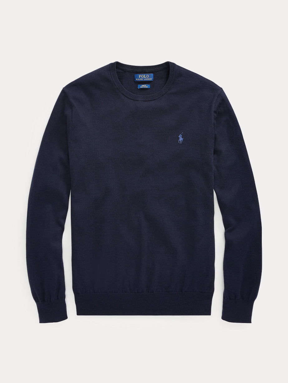 2026 New Arrival Maglia in cotone Slim-Fit Navy