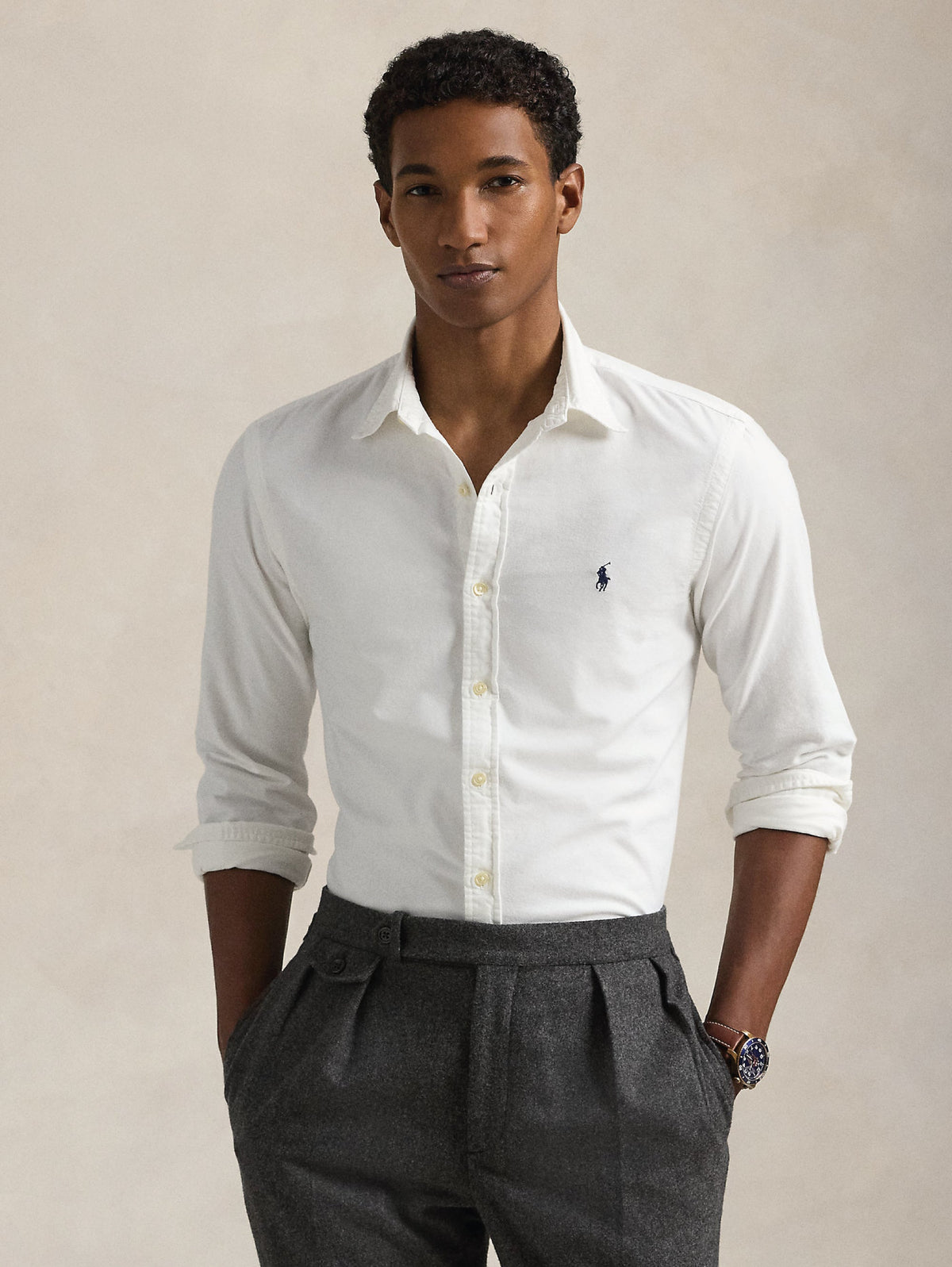 2026 New Arrival Camicia in Oxford Slim Fit Bianca