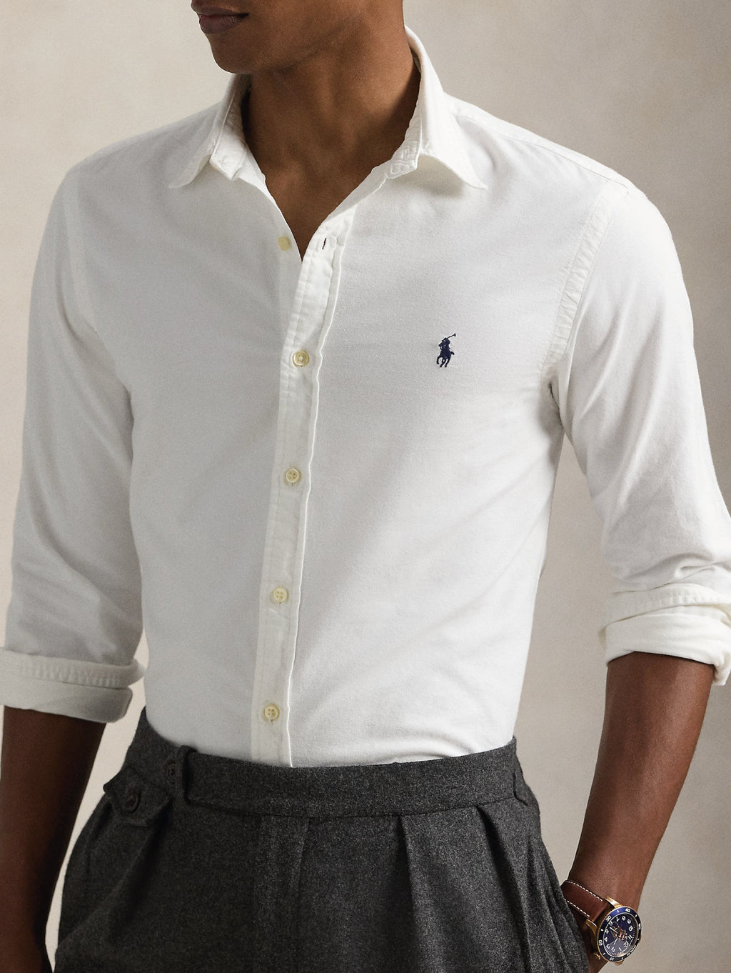 2026 New Arrival Camicia in Oxford Slim Fit Bianca