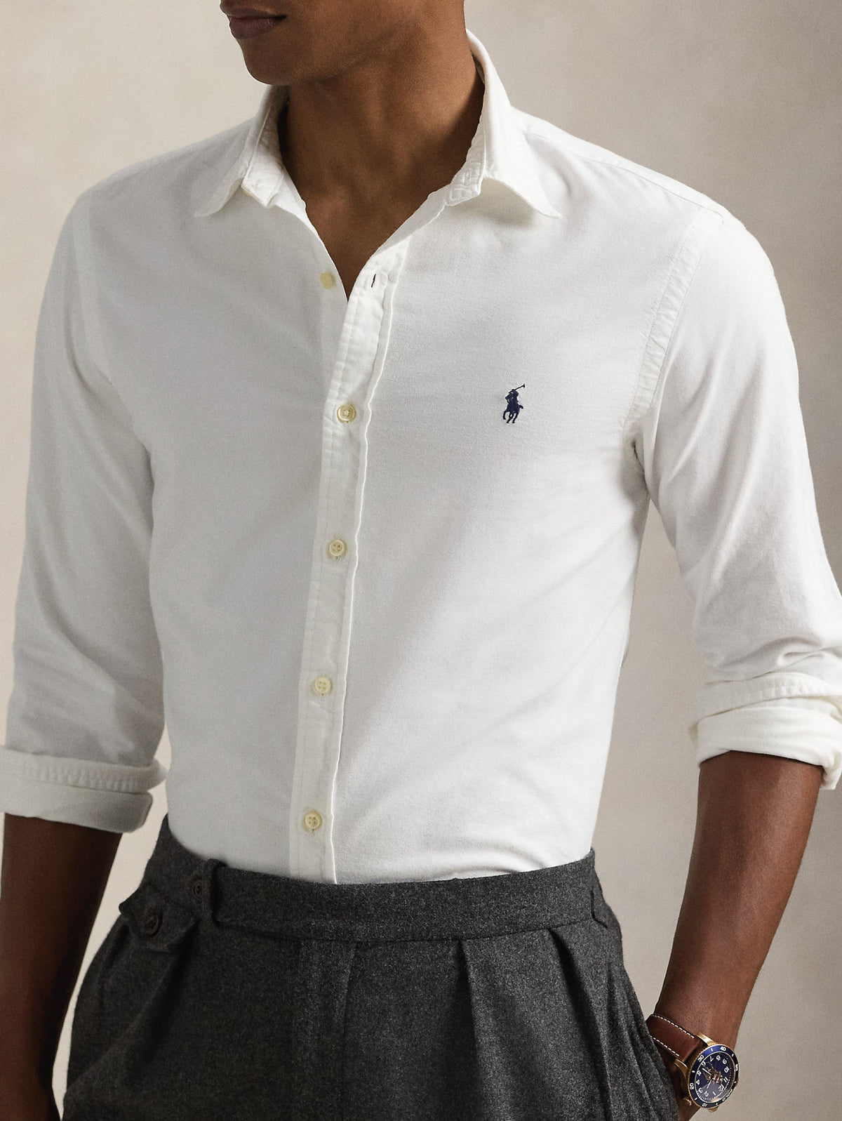 2026 New Arrival Camicia in Oxford Slim Fit Bianca