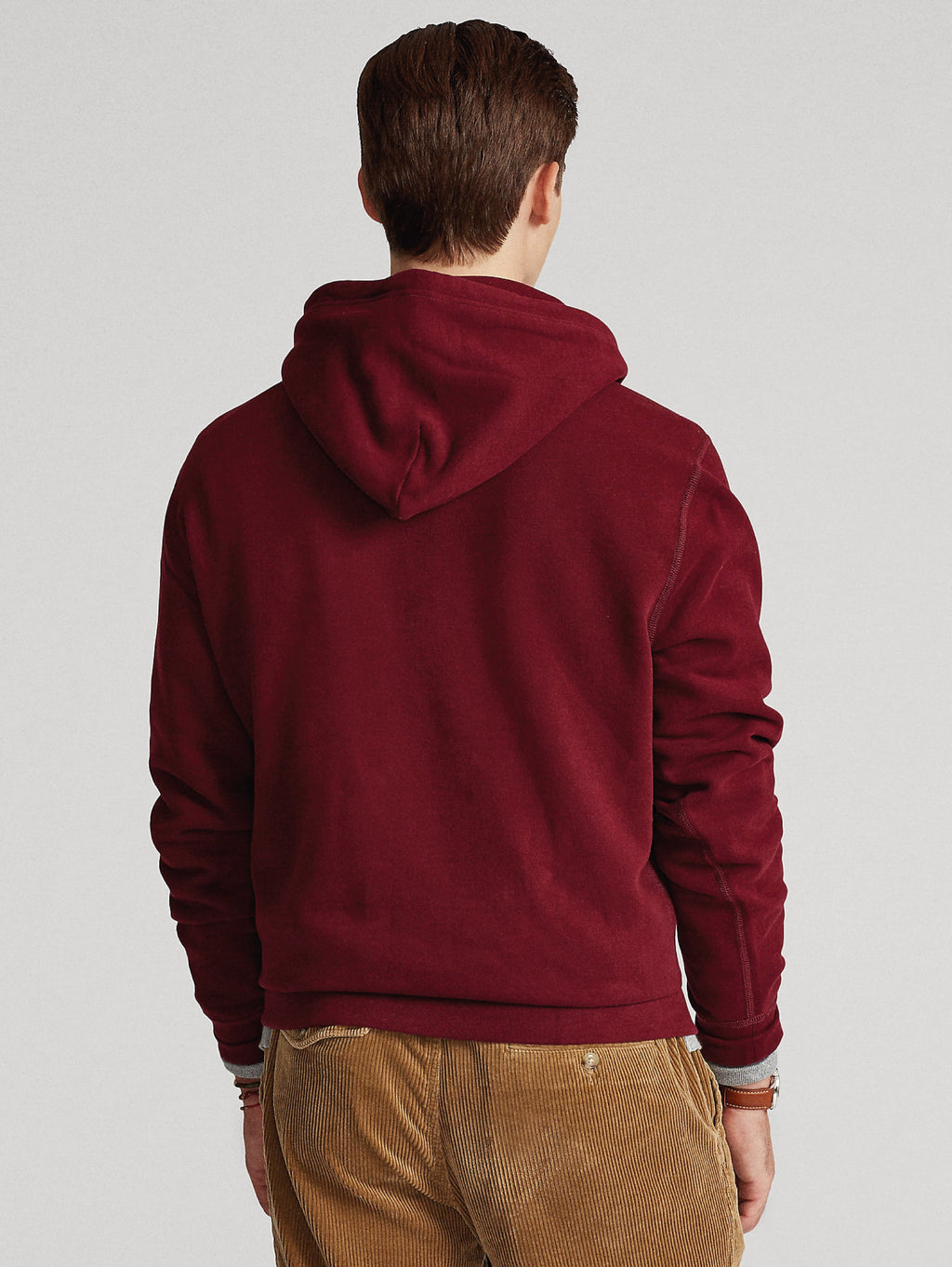 2026 New Arrival Felpa con Cappuccio in Misto Cotone Bordeaux