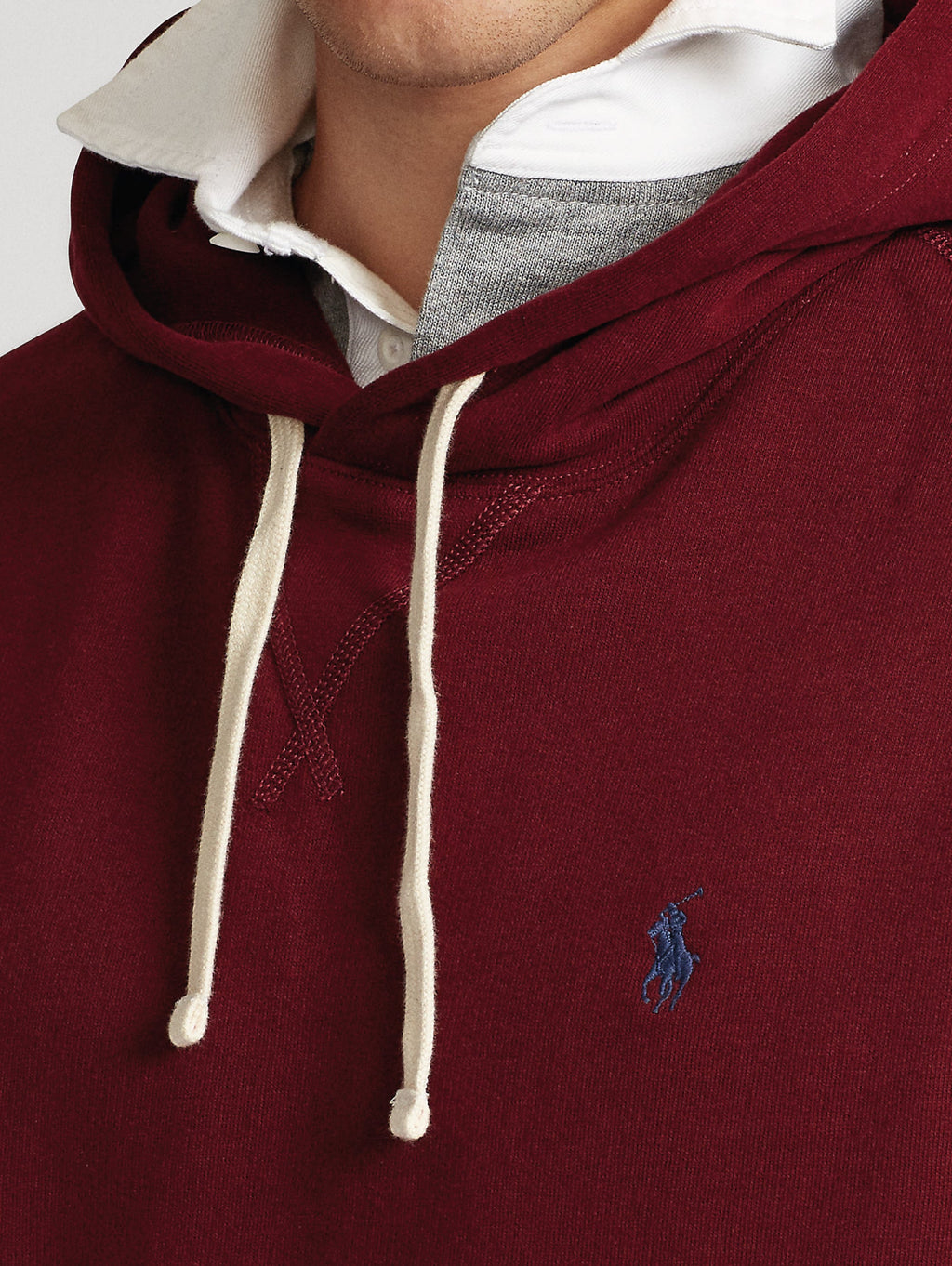 2026 New Arrival Felpa con Cappuccio in Misto Cotone Bordeaux