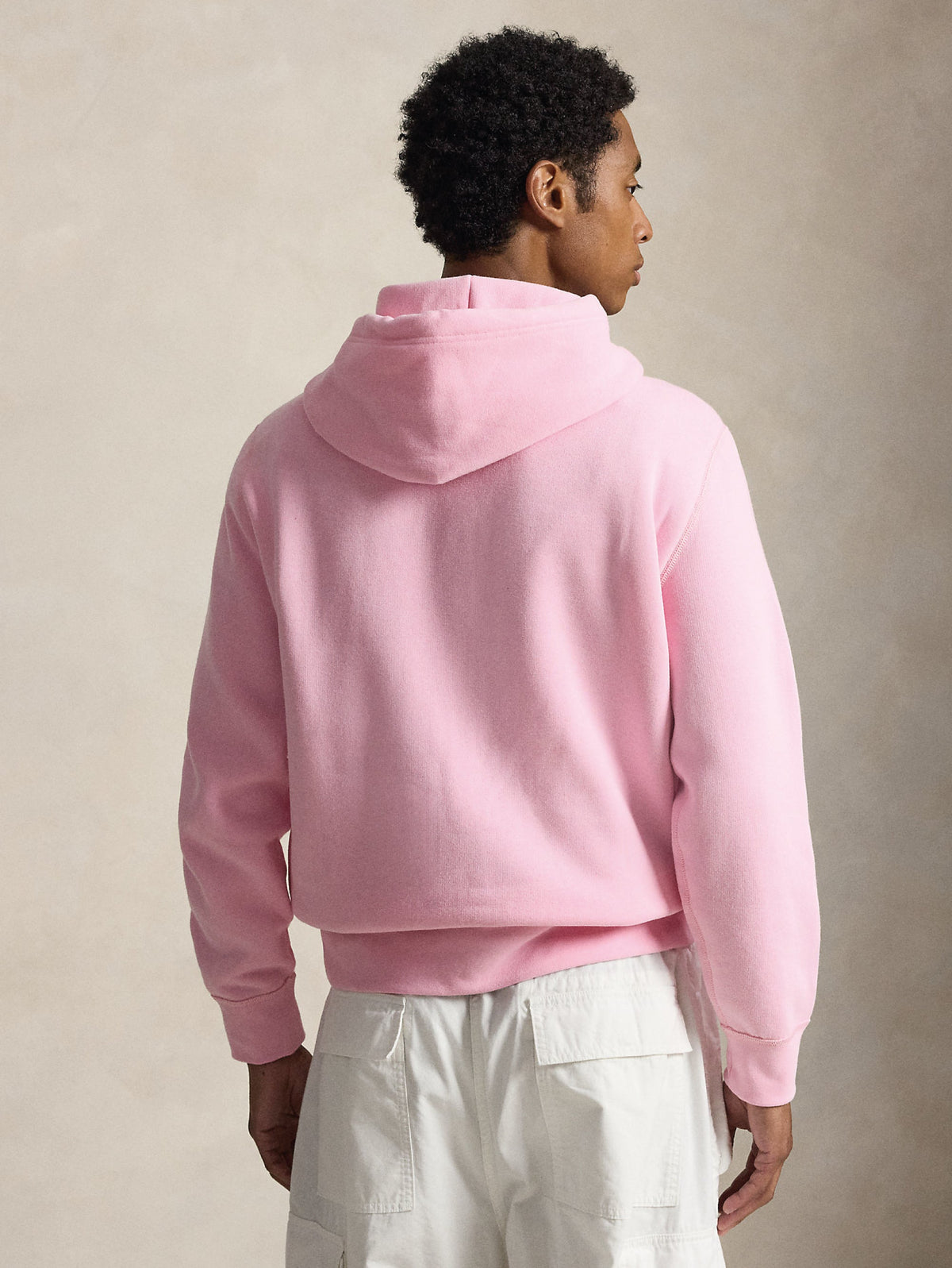 2026 New Arrival Felpa con Cappuccio in Misto Cotone Rosa
